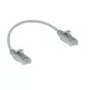 ACT Grijs 0,15 meter LSZH U/UTP CAT6 datacenter slimline patchkabel, rastnasenvrij met RJ45-stekkers
