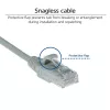 ACT Grijs 0,15 meter LSZH U/UTP CAT6 datacenter slimline patchkabel, rastnasenvrij met RJ45-stekkers