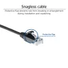 ACT Zwart 0,15 meter LSZH U/UTP CAT6 datacenter slimline patchkabel rastnasenvrij met RJ45-stekkers