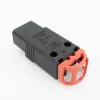 ACT C19 IEC Lock+ heransluitbaar zwart, PA190100BK, C19, recht, bus, 250 V, 16 A, zwart, rood