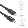 ACT USB 3.0 10Gbps 60W USB Type-C-kabel, 1 meter, 1 m, USB C, USB C, USB 3.2 Gen 2 (3.1 Gen 2), 10 Gbit/s, zwart