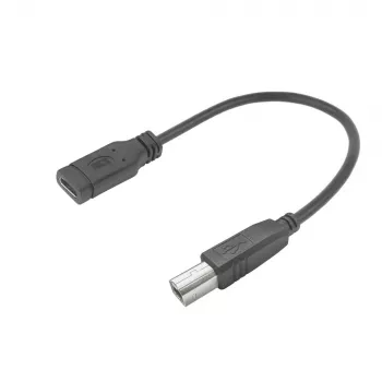 ACT USB-C-bus naar USB-B 2.0 printeradapterkabel 0,2 m
