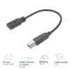 ACT USB-C-bus naar USB-B 2.0 printeradapterkabel 0,2 m