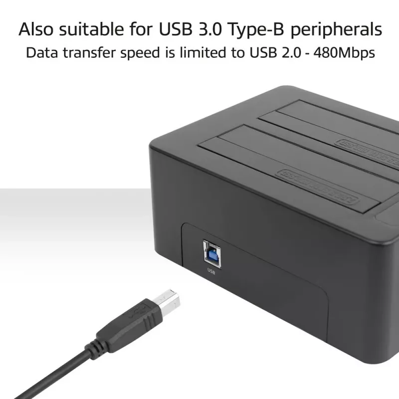 ACT USB-C-bus naar USB-B 2.0 printeradapterkabel 0,2 m