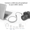 ACT USB Type-C-bus naar USB Micro-B 2.0-stekker-adapterkabel 0,2 m