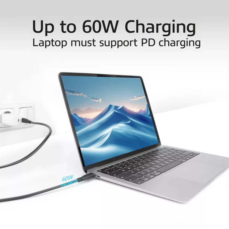 ACT AC7445 USB-kabel USB 3.2 Gen 2 (3.1 Gen 2) 5 m USB C 10 Gbit/s 60 W zwart