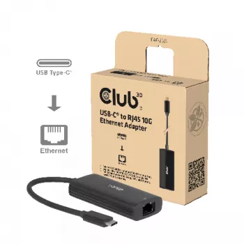 Club3D CAC-2531 USB-C naar RJ45 10 Gbps Ethernet-adapter