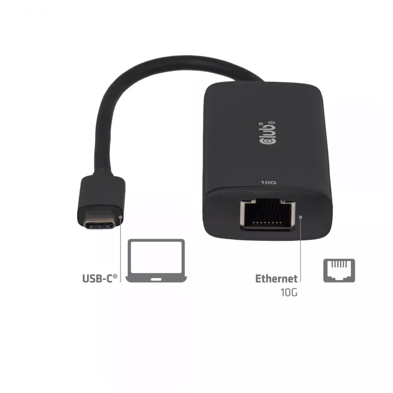 Club3D CAC-2531 USB-C naar RJ45 10 Gbps Ethernet-adapter