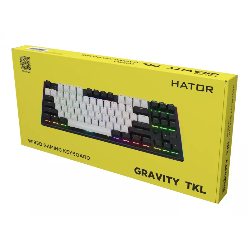 HATOR Gravity TKL toetsenbord gaming USB QWERTY US English zwart