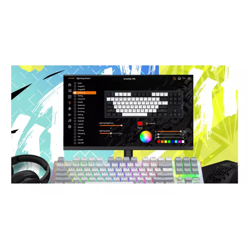 HATOR Gravity TKL toetsenbord gaming USB QWERTY US English zwart