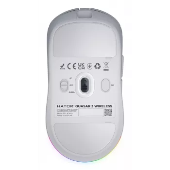HATOR Quasar 3 Wireless muis gaming ambidexter RF Wireless + Bluetooth + USB Type-A optisch 12000 DPI