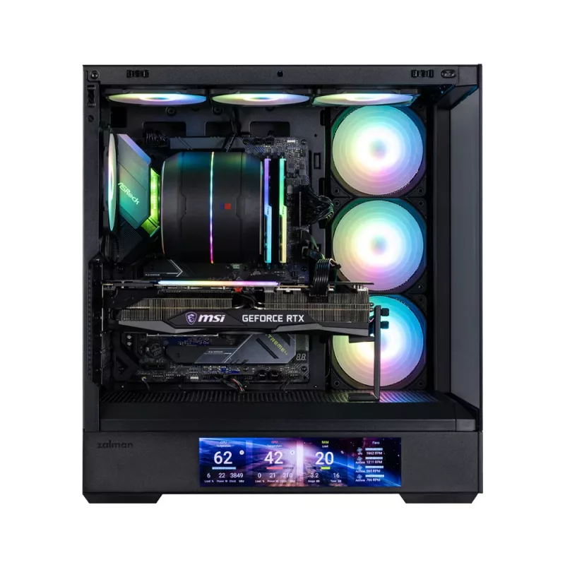 Zalman P40 DS zwart midi tower