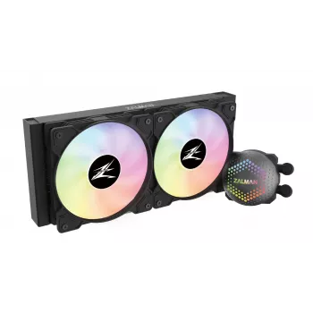 Zalman ALPHA24 zwart CPU-vloeistofkoeler 280-mm-radiator 2 x 140 mm ventilator ARGB-pomp dual-processor all-in-one-vloeistofkoeler 12 cm