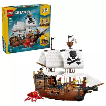 LEGO Creator 3-in-1 31387 Iconisch piratenschip (1074 onderdelen)