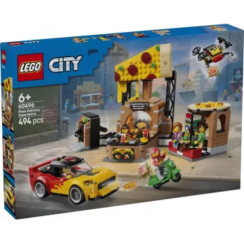 LEGO City 60496 Pizzabezorgservice met voertuigen (494 onderdelen)