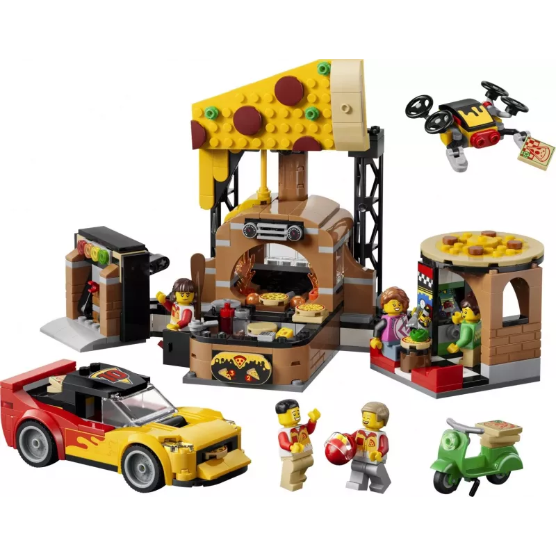 LEGO City 60496 Pizzabezorgservice met voertuigen (494 onderdelen)
