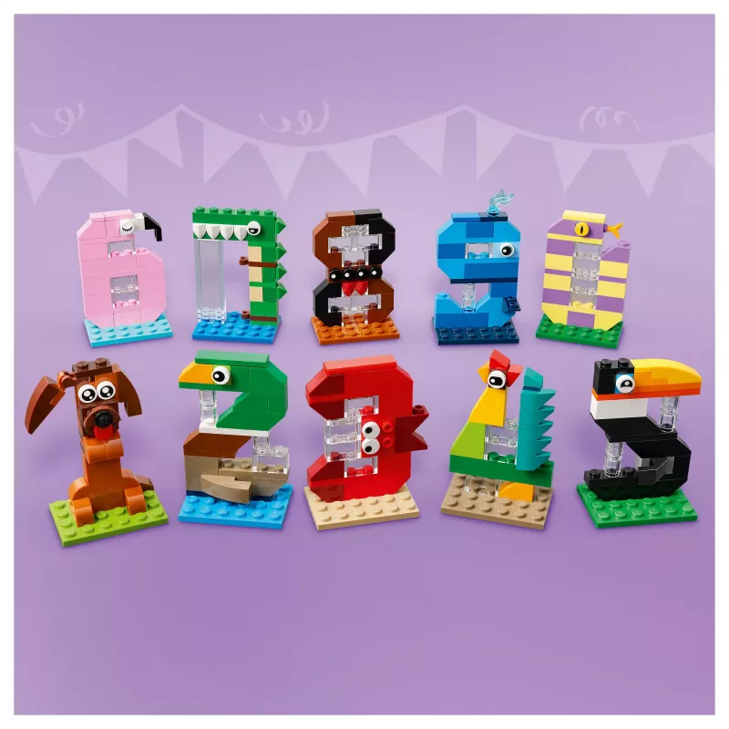 LEGO 40807 Verjaardagscijfers - bouwbare dierentaartdecoratie (281 onderdelen)