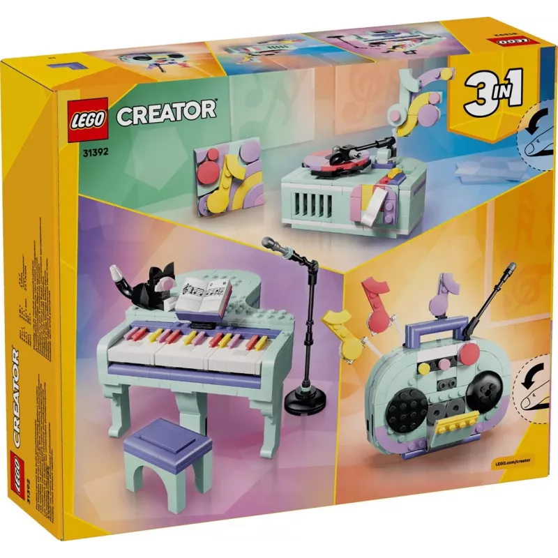 LEGO Creator 3-in-1 31392 Decoratieve piano met kat (485 onderdelen)