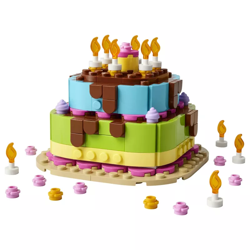 LEGO 40815 Verjaardagstaart - bouwbare taart met kaarsen (219 onderdelen)