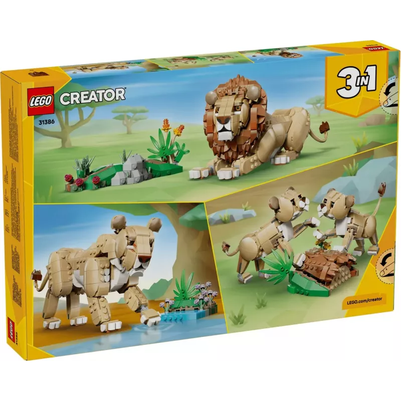 LEGO Creator 3-in-1 31386 Wilde dieren: Majestueuze leeuw (839 onderdelen)