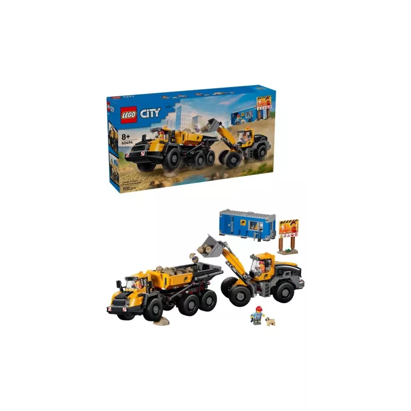 LEGO City 60494 Kiepwagen & wiellader (1132 onderdelen)