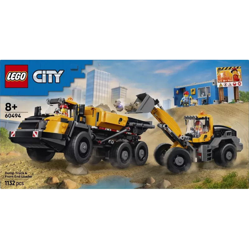 LEGO City 60494 Kiepwagen & wiellader (1132 onderdelen)
