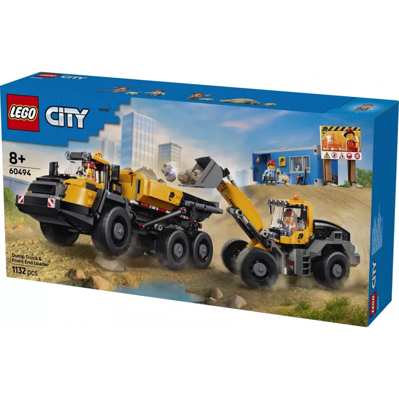 LEGO City 60494 Kiepwagen & wiellader (1132 onderdelen)