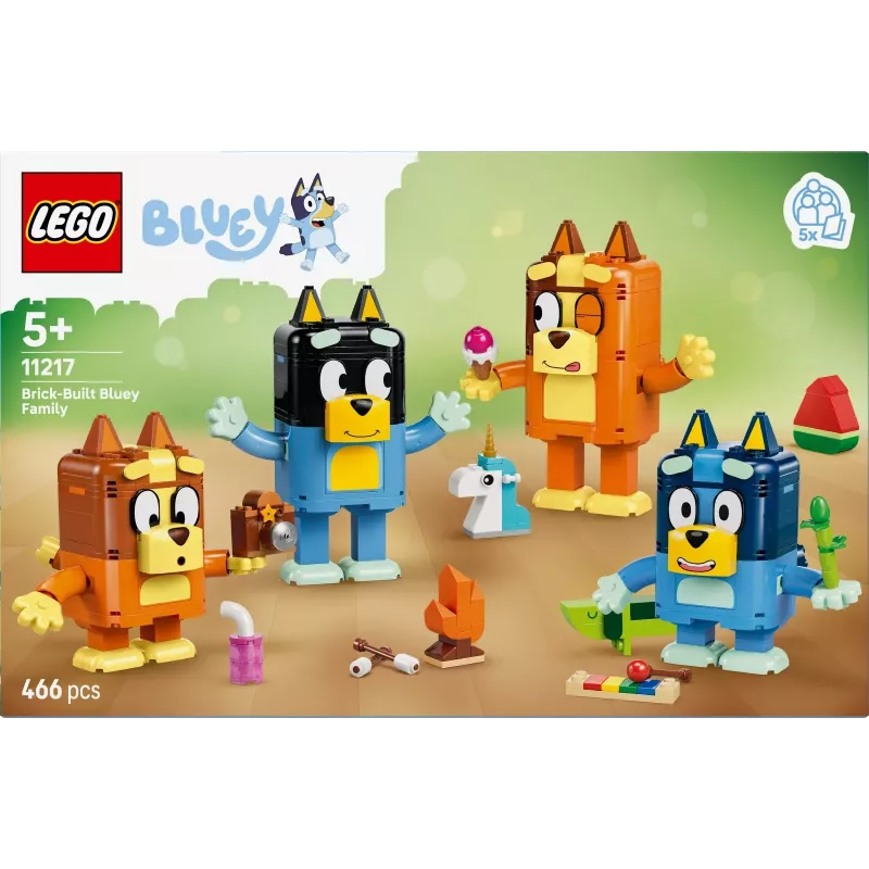 LEGO Bluey 11217 Bluey-familie van steentjes (466 onderdelen)