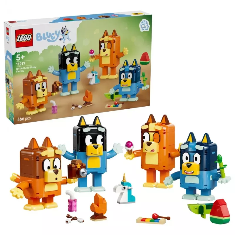 LEGO Bluey 11217 Bluey-familie van steentjes (466 onderdelen)