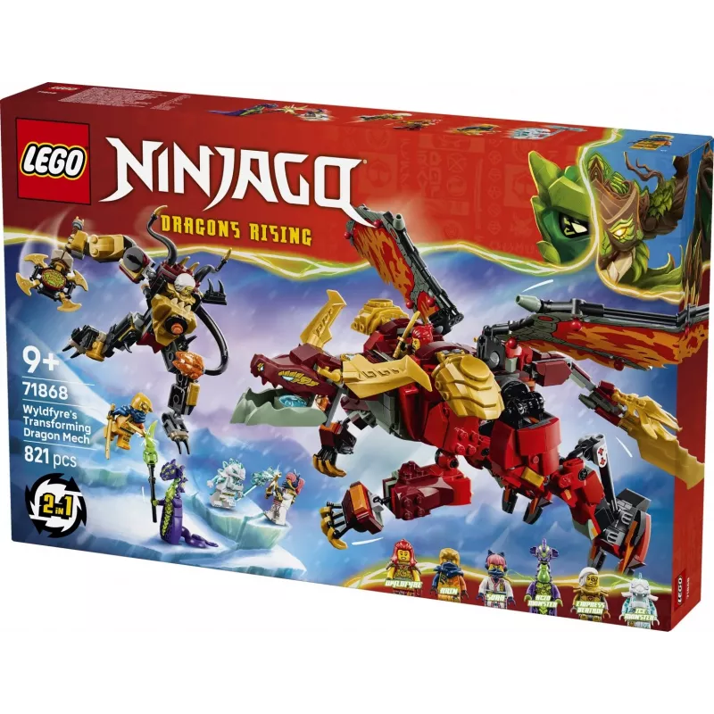 LEGO NINJAGO 71868 Wyldfyres veranderbare drakenmech (821 onderdelen)