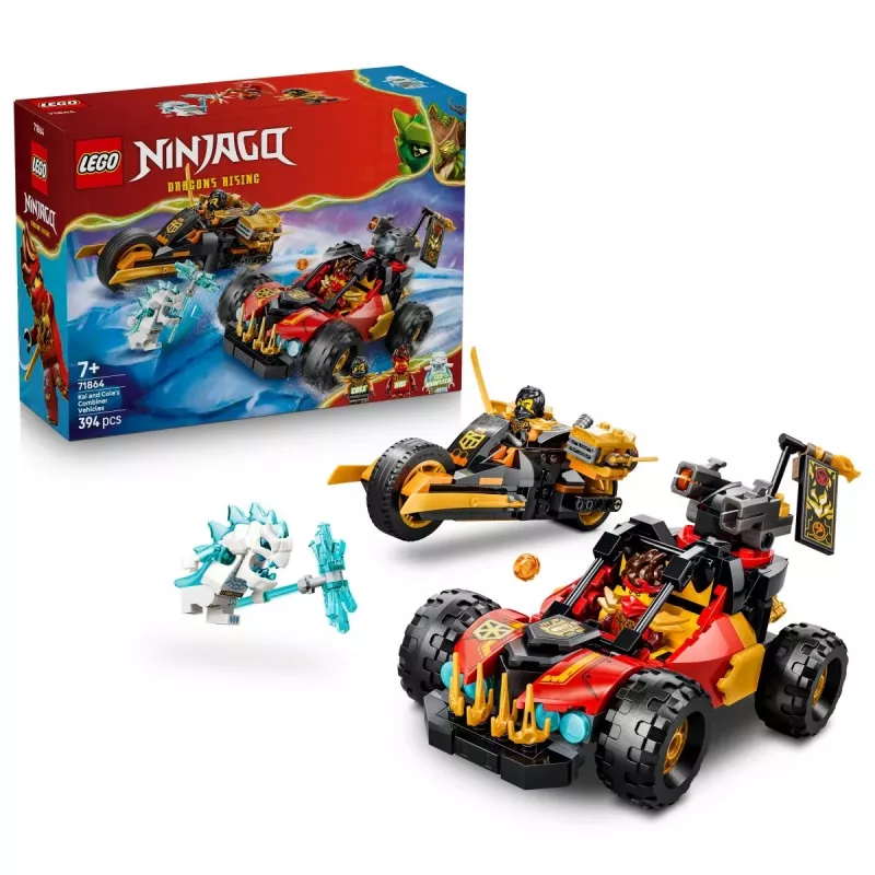 LEGO NINJAGO 71864 Kai's en Cole's combivoertuigen (394 onderdelen)