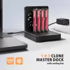 AXAGON ADSA-M2C44 USB4 40Gbps 4-bay M.2 NVMe SSD-dockingstation met offline kloonfunctie, aluminium, actieve koeling