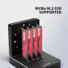 AXAGON ADSA-M2C44 USB4 40Gbps 4-bay M.2 NVMe SSD-dockingstation met offline kloonfunctie, aluminium, actieve koeling