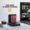 AXAGON ADSA-M2C44 USB4 40Gbps 4-bay M.2 NVMe SSD-dockingstation met offline kloonfunctie, aluminium, actieve koeling