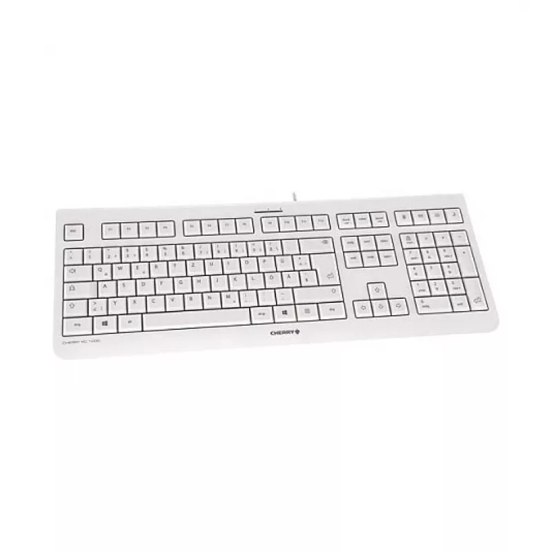 CHERRY KC 1000 bedrade USB-toetsenbord - Spaans QWERTY-layout, lichtgrijs