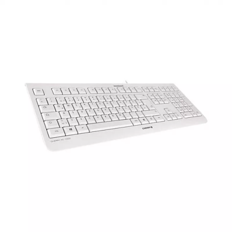 CHERRY KC 1000 bedrade USB-toetsenbord - Spaans QWERTY-layout, lichtgrijs