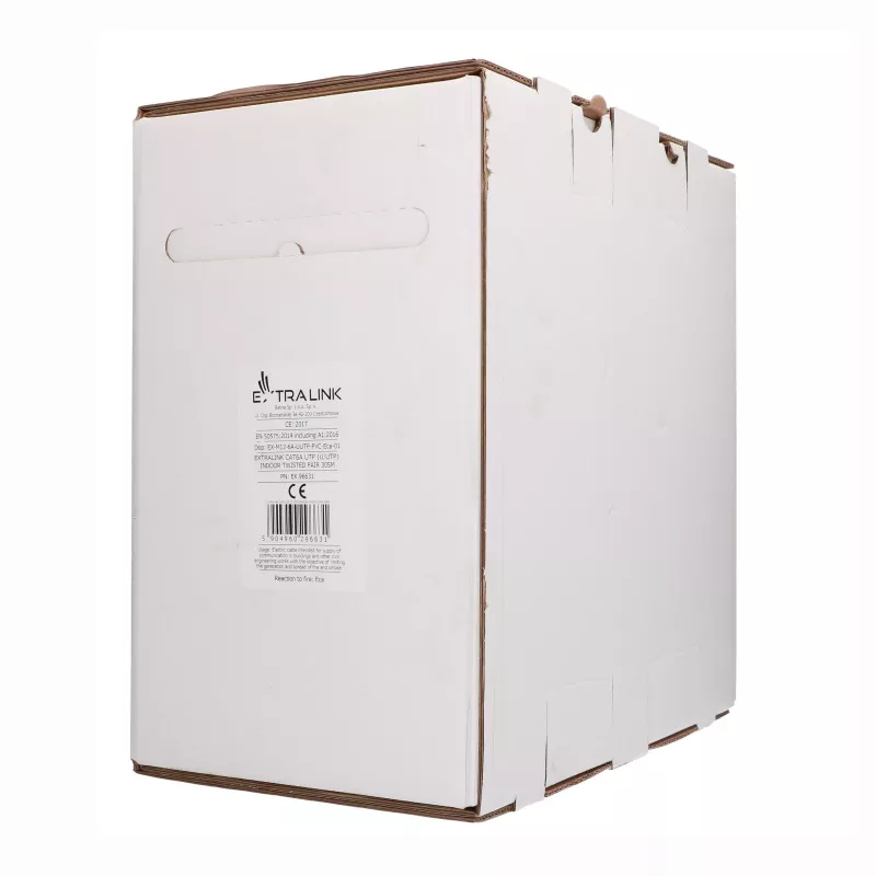 Extralink CAT6A U/UTP indoor twisted pair installatiekabel 305 m wit EX.96631