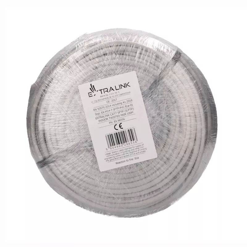 Extralink CAT7 S/FTP indoor twisted pair installatiekabel 100 m EX.96556