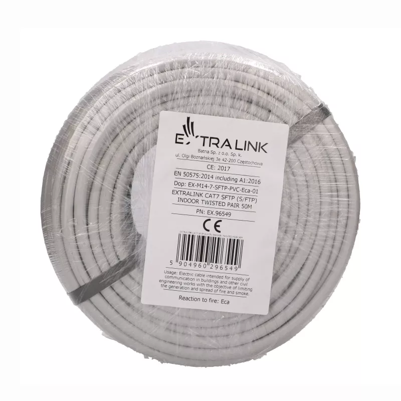 Extralink CAT7 S/FTP indoor twisted pair installatiekabel 50 m EX.96549