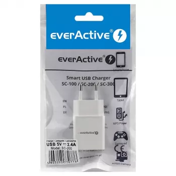 everActive SC-200 USB-A wandlader 2,4 A 12 W wit