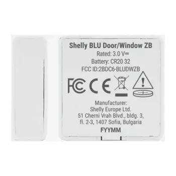 Shelly BLU Door/Window ZB Zigbee Bluetooth slimme deur-/raamsensor wit