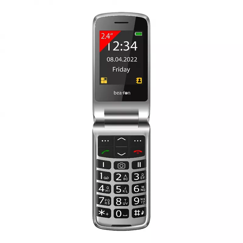 Bea-fon Silver Line SL605 feature phone dual-SIM zwart zilver