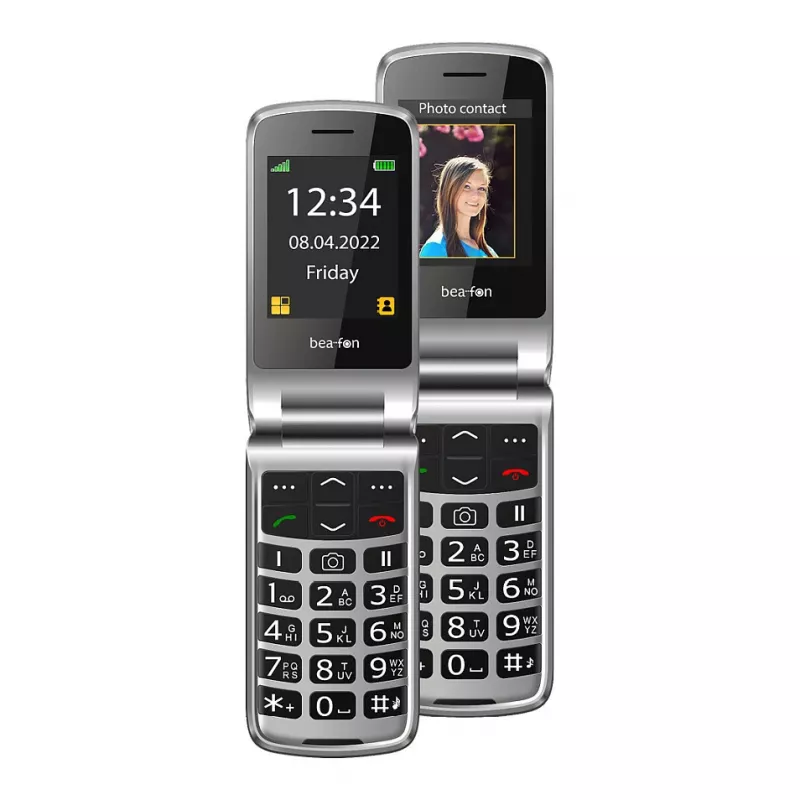 Bea-fon Silver Line SL605 feature phone dual-SIM zwart zilver