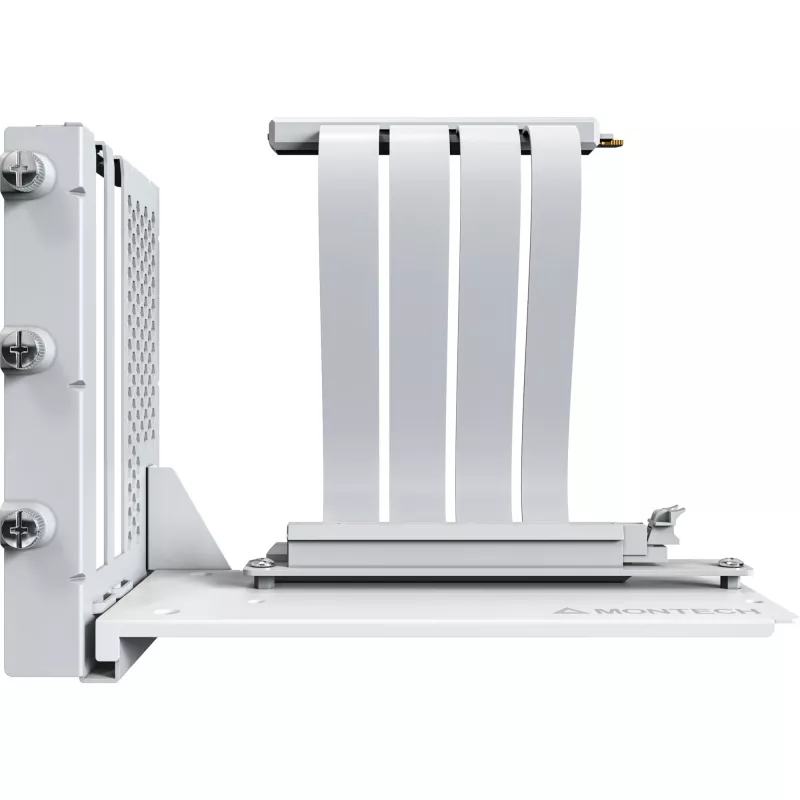 MONTECH verticale GPU-montageset PCIe 4.0 riser-kabel wit 20cm