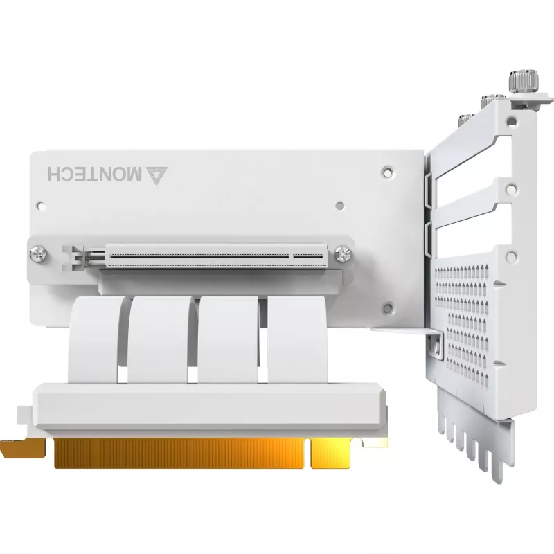 MONTECH verticale GPU-montageset PCIe 4.0 riser-kabel wit 20cm