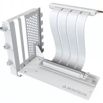 MONTECH verticale GPU-montageset PCIe 4.0 riser-kabel wit 20cm