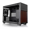 Thermaltake TR200 WS Super Mini Tower Behuizing, Zwart/Hout, gehard glas