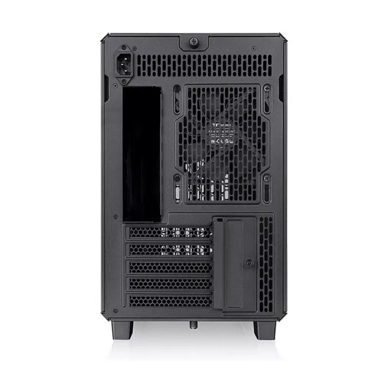 Thermaltake TR200 WS Super Mini Tower Behuizing, Zwart/Hout, gehard glas