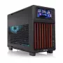 Thermaltake TR200 WS Super Mini Tower Behuizing, Zwart/Hout, gehard glas