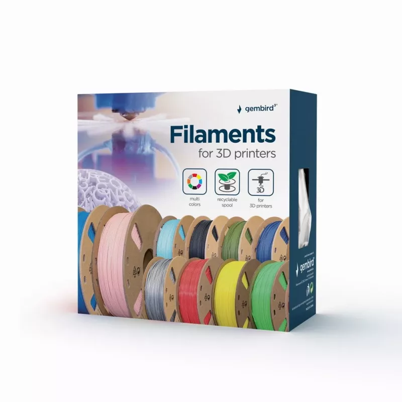 Gembird 3DP-PLA+1.75-02-BK PLA+ filament 1,75 mm zwart 1 kg